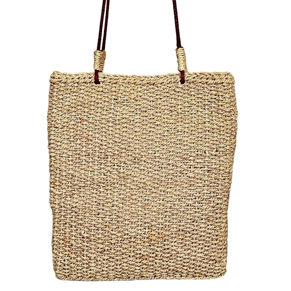 SAN DIEGO HAT CO Woven Straw Boho Crossbody Tote Bag - Picture 2 of 10